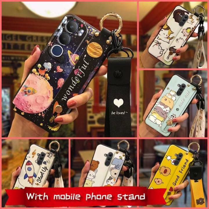 Dirt-resistant Durable Phone Case For VIVO Y50 5G China 2025/Y50m Silicone Anti-dust Ring Cartoon cell phone cover Cute
