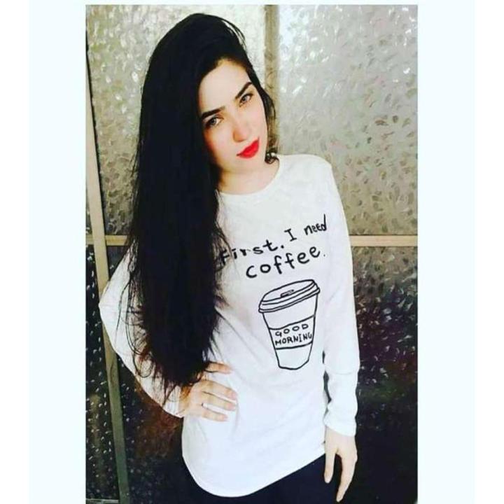 CLOTHING GARMENTS White I Need Coffee Full Sleeves T.shirt