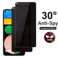 Google Pixel 4A 5G (6.2 inch) - Privacy Screen Protector, Tempered Glass Full Cover Anti-Spy 3D Edge Curved Glass. 