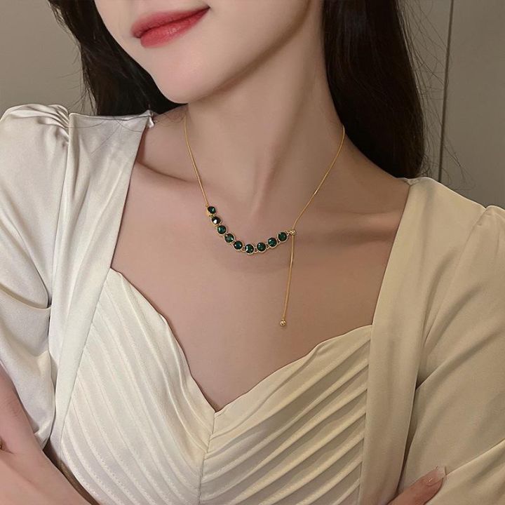 Al%20Asar%20Fashion%20Green%20Zircon%20Necklace%20for%20Women%20Luxury%20High%20Quality%20Chain%20Adjustable%20Pendant%20Jewelry%20-%20Image%202