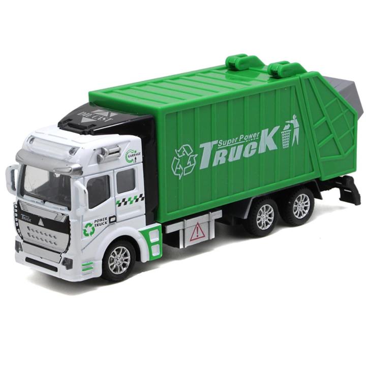 Mini 1/48 Garbage Truck Model with Trash Can Kids Children Toys Birthday Gift