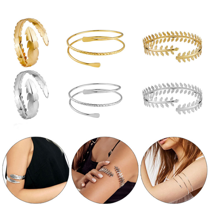 %E3%80%90Hot%20demand%E3%80%91Arm%20Bracelet%20for%20Women%20Girls%20Mental%20Open%20Upper%20Arm%20Bangle%20Bracelet%20Adjustable%20-%20Image%202