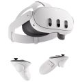 Meta Quest 3 128GB Advanced All-in-One VR Headset, Breakthrough Mixed Reality Powerful Performance Virtual-Reality Bundle with VR Controller Silicone Protective Cover Case and Accessories (White). 