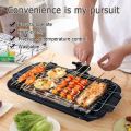 Techmanistan Portable Electric Barbeque Grill 2000W Tandoori Maker Bar B Que Indoor and Outdoor Bar B Q Grill, Non Stick with 5 Temperature Adjustments, Portable Electric Grill With Non-Slip Feet. 