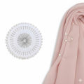 40 Pcs White Pearl Head Pins with Wheel – Sewing Pins, Dressmaking Pins, DIY Crafts,  Scarf Pins, Wedding & Corsage Decoration. 