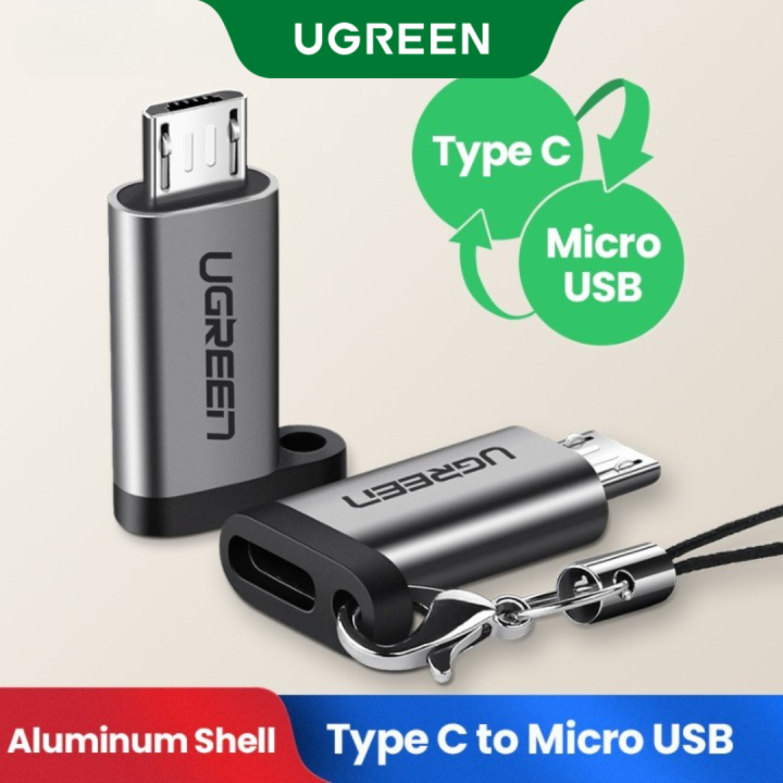 Ugreen USB Type-C Adapter Type C To Micro USB Female To Male Converters For Xiaomi Samsung Charger Data Cable USBC USB C Adapter, DO NOT SUPPORT OTG