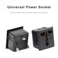 1pcsFactory supply AC Universal socket power inlet PDU/UPS model 13A Multifunctional power with security door outlet EU/UK/AU/US. 