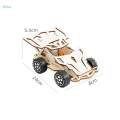 DIY Mini Control Car Toy, Experiment Project Learning Toy, Wooden Car Vehicle Model for Gifts Boys. 