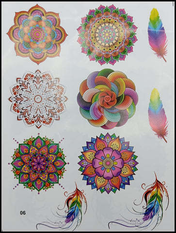 Henna stickers , Temporary Arabic Henna stickers, Instant Mehndi stickers