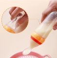 Baby Rice Paste Spoon Cute Squeezing Feeding Spoon Food Grade Silicone Newborn Food Feeder Baby Fresh Fruit Tableware Tools. 
