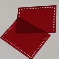 2 Pcs Transparent 3mm Red See Through Acrylic Bag 3 Side Holes 6 x 8 Inches Weaving Board Crochet Base for DIY Knitting. 