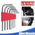 5/8/11 PCS Portable Size Allen Key Short Arm Tool Metric Wrench L Wrench Inch Wrench Allen Wrench. 