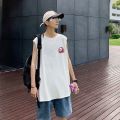 Hip Hop Oversized Tank Top For Men Cartoon Printed Fashion Vest Casual Sleeveless Tshirt Tops All-Match Plus Size Couple T Shirt Clothes. 