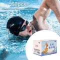 60Pcs Portable Transparent Adhesive Bandages Invisible Anti-friction Kids Finger Stickers Breathable High Viscosity Foot Patch for Children Bathing Swimming. 