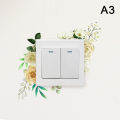Decor Wall Paper Long Lasting Wall Mural Colorfast Plant Flower Switch Wall Decorative Sticker Self-adhesive Decal. 