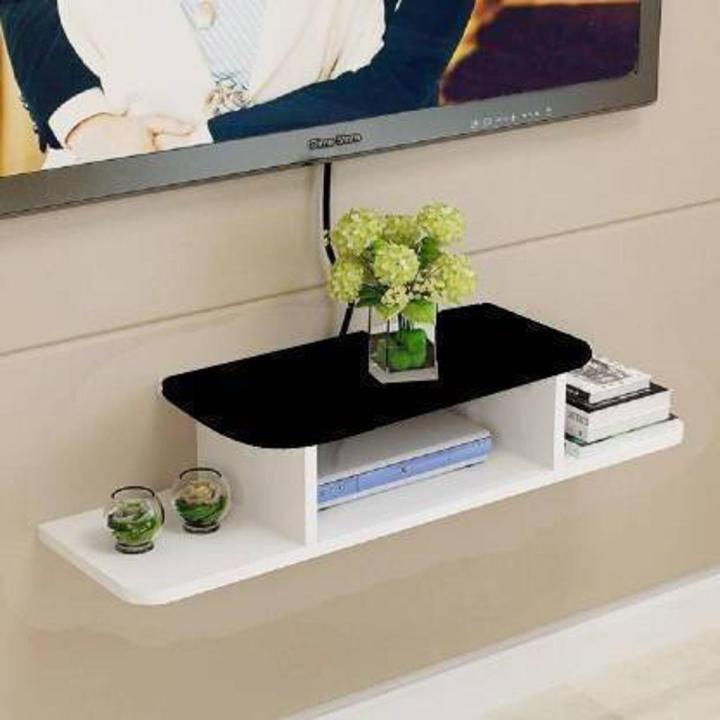 Wall Set top Box Stand MDF Wall Mounted | for Living Room Bedroom | WiFi Stand | Cable | Decorative Home MDF