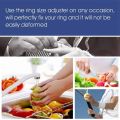 8X Ring Size Adjuster for Loose Rings Invisible Ring Guard Clip Transparent Silicone Sizer Tightener Resizer 4 Sizes. 