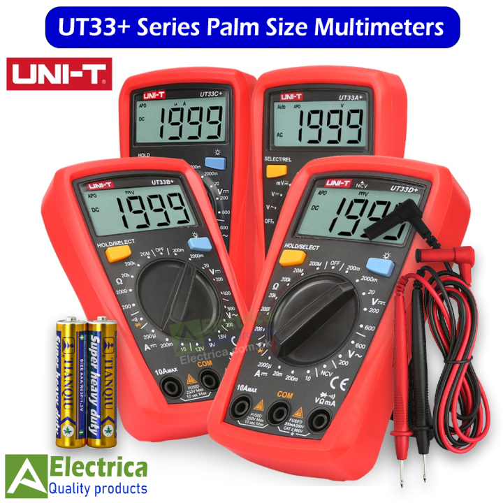 UT33+ Series Palm Size Multimeters UT33A+ UT33B+ UT33C+ UT33D+ Multimeters by Electrica
