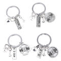 Fashion Barbell Dumbbell Fitness Gym Keychain Pendant Keyrings Sport Accessories. 