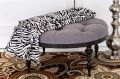 Faux Fur Zebra Print Throw Blanket For Bedding. 