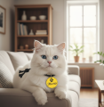 Round Shape Pet ID Tag Ideal For Dogs & Cats - Custom Name Tag. 