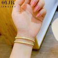 OYJR Diamond Bangle Stainless Steel Non Fade Gelang Tangan Perempuan Jewelry Accessories Bracelet. 
