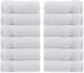 Hand Towels Washcloths Luxury Cotton Hotel Spa Bathroom Face Towel 12 Pack White. 