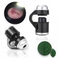 30X Magnify Universal Mobile Phone Lens for iPhone 11 Clip Microscope macro lens smartphone Magnifying Glass with LED Lights. 