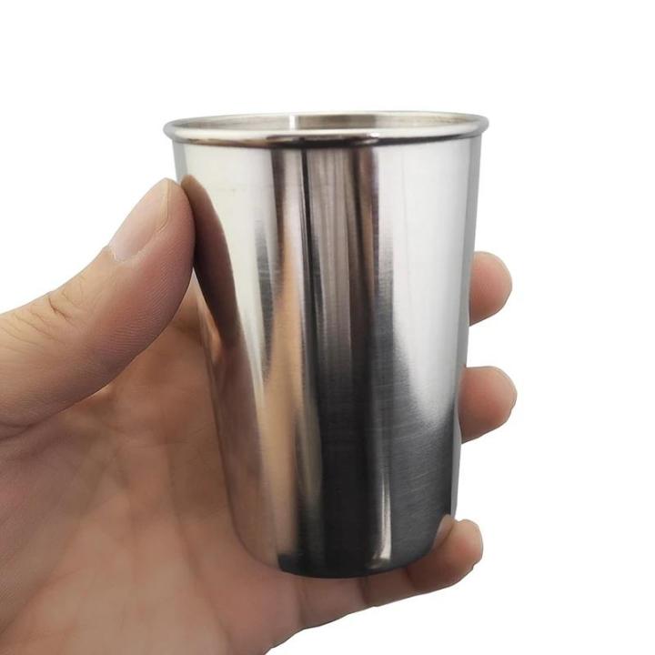 30/70/180/320ML Mini Glasses Stainless Steel Metal Cup Cups For Portable Drinkware Set Kitchen Accessories 1PC