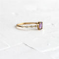 ROXI real S fashion 18k gold rings purple diamond rings women engagement. 