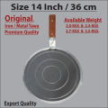 Iron Tawa Full Size Metal 14 Inch Durable Quality Heavy Duty for Roti Maker Tawa Iron Tawa 36cm Tawa for Pratha Dosa Maker Iron Pan for Chapati Loha Tawa Original With Wooden Handle Ulta Tawa Metal 13 Inch 12 Inch 30cm 33cm. 