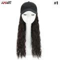 Baseball Cap with Synthetic Hair Extension Long Hair Wig Hat for Women. 