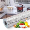40x100cm Kitchen Oil-proof Waterproof Wall Sticker Aluminum Foil Kitchen Stove Cabinet Self Adhesive DIY Wallpapers. 