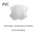 PVC Pack Of 100 Printable And 50 Hard Sheets For ID Card Printing. 