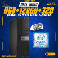 Dell Optiplex 5050 Core i3 7Th Gen 3.9Ghz + 8GB DDR4 Ram + 128GB M.2 SSD + 320GB, 500GB, 1000GB Hdd Desktop Computer Windows 10 Ready. 