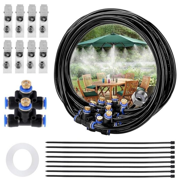Water Misting Cooling System Kit summer Sprinkler brass Nozzle Outdoor Garden Greenhouse park Plants Spray Hose Watering spray