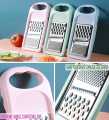 3 in 1 Multi-functional Stainless Steel Grater-Vegetable and Fruits Cutter-Potato Grater 3-In-1 Comfortable Grip Stainless Steel Onion Grater-Multifunctional High Quality ABS Vegetable & Fruit Slicer. 