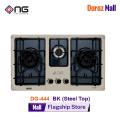 Nasgas Built In Hob DG-444 BK (Steel Top) Autoignition non stick paint coated. 