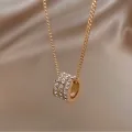 Korean Style Pearl Stone Cylinder Pendant Long For Woman Sweater Jewelry Party Girl Elegant Sweater Chain. 