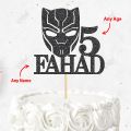 Custom Black Panther Cake Topper For Party Celebration, Marvel Superhero Toppers with ANY NAME, Cake Decoration. 