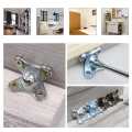 20pc Corner Brackets Screws Butterfly L-shaped Support Connector Removable Combination Fasteners Corner Code Right Angle Bracket. 