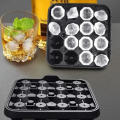 Non-toxic Ice Tray Dishwasher Safe Food Grade Silicone Ice Mold 16 Grid Easy Release  Ice Maker for  Cooling Home   Chilling Kitchen Gadget  Accessory. 