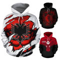 3D Print Albania Armor Graphic Hoodies Casual Long Sleeve Pullovers Sweatshirts For Women Men Oversized Tracksuit Streetwear Top. 