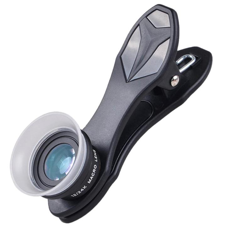 Apexel Phone Lens 2 In 1 Clip-On 12 X Macro + 24 X Super Macro Lens Kit For Iphone 7/6S / 6S Plus Ios Android Smartphones 24Xm
