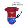 Body MULHER MARAVILHA Personagem Temático Heróis Bebê bori/ Fantasia Mesversário bore promoção 100% algodão barato enxoval menina. 