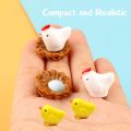 10 Pieces Set of Hen Nest Eggs Miniature Mini Fairy Garden Plant Decoration. 