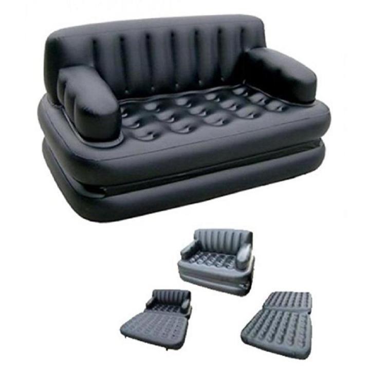 5in1 Inflatable Sofa Air Bed - Black