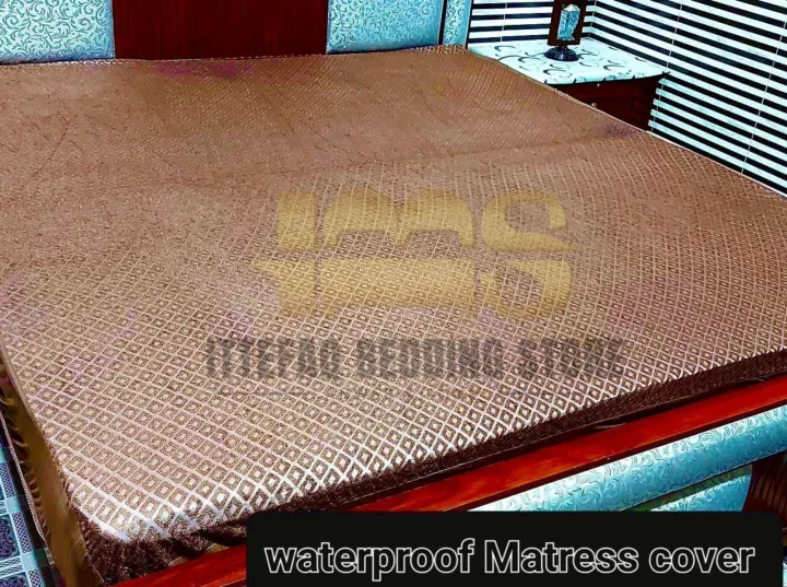 "King%20Size%20Fitted%20Waterproof%20Mattress%20Cover%20%E2%80%93%20Plachi%20Texture,%20Non-Slip,%20Summer-Ready%20Material"%20-%20Image%202