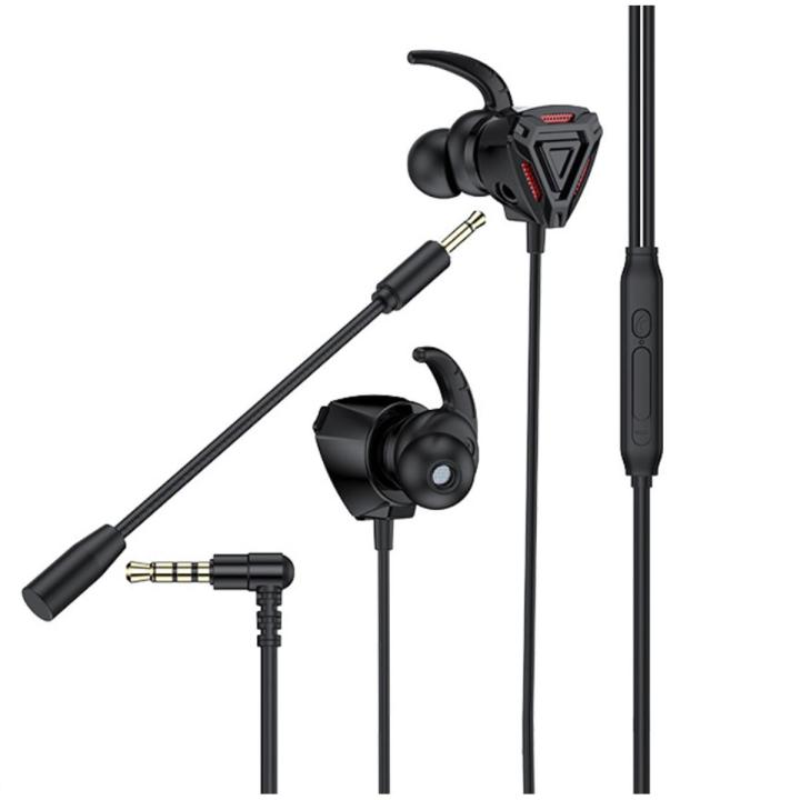 LO Gaming Headset With Microphone Pluggable In-ear Mobile Phone Computer Wired Headset