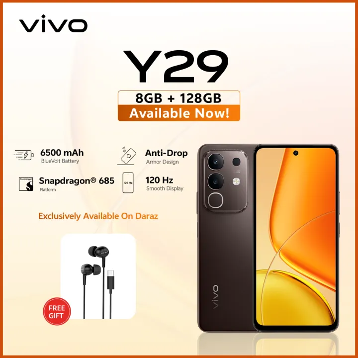 vivo Y29 - 8GB RAM - 128/256GB ROM - 6500mAh Battery - SDM 685